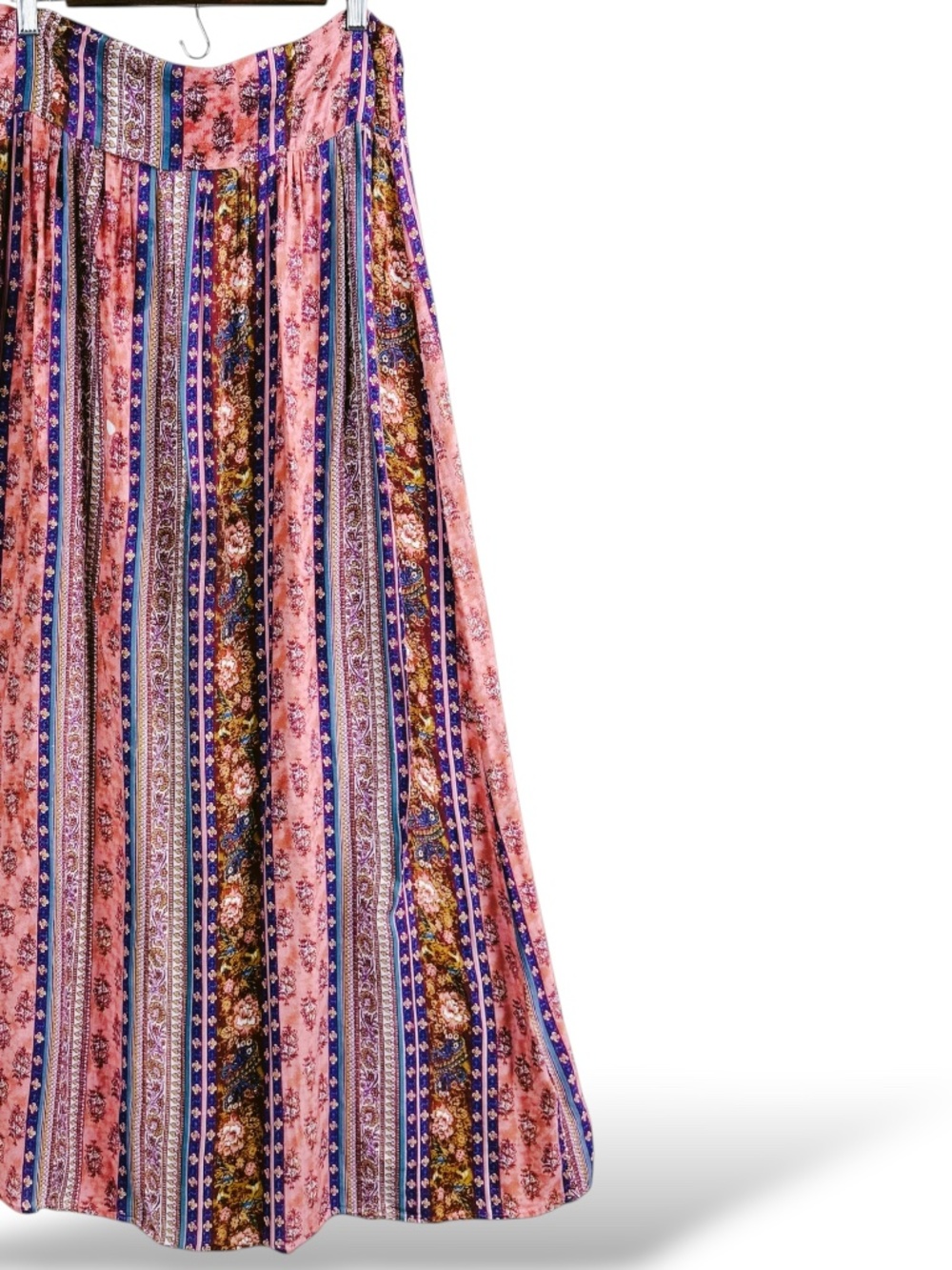 earthbound trading co maxi boho hippie countryside multicolor women's skirt XL